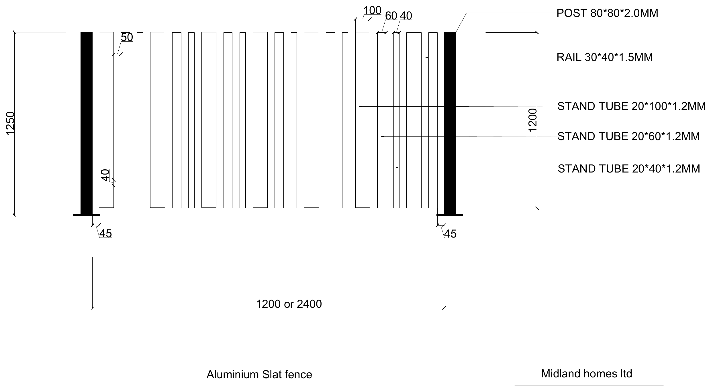 Aluminium Slat Fence